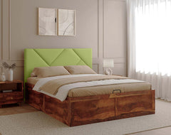 Agatha Sheesham Bed Hydraulic Storage - King Size