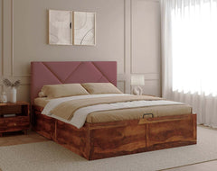 Agatha Sheesham Bed Hydraulic Storage - King Size