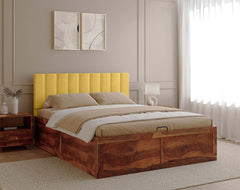 Augustus Sheesham Bed Hydraulic Storage - King Size