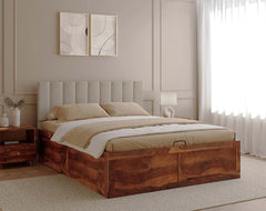 Augustus Sheesham Bed Hydraulic Storage - King Size