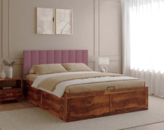 Augustus Sheesham Bed Hydraulic Storage - King Size