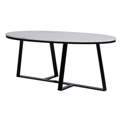 Kolia Marble Coffee Table In Black Finish