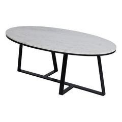 Kolia Marble Coffee Table In Black Finish