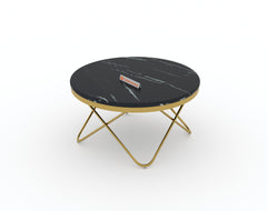 Clos Coffee Table with Black Engineered Marble Top