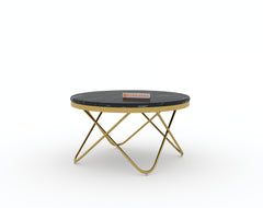 Clos Coffee Table with Black Engineered Marble Top