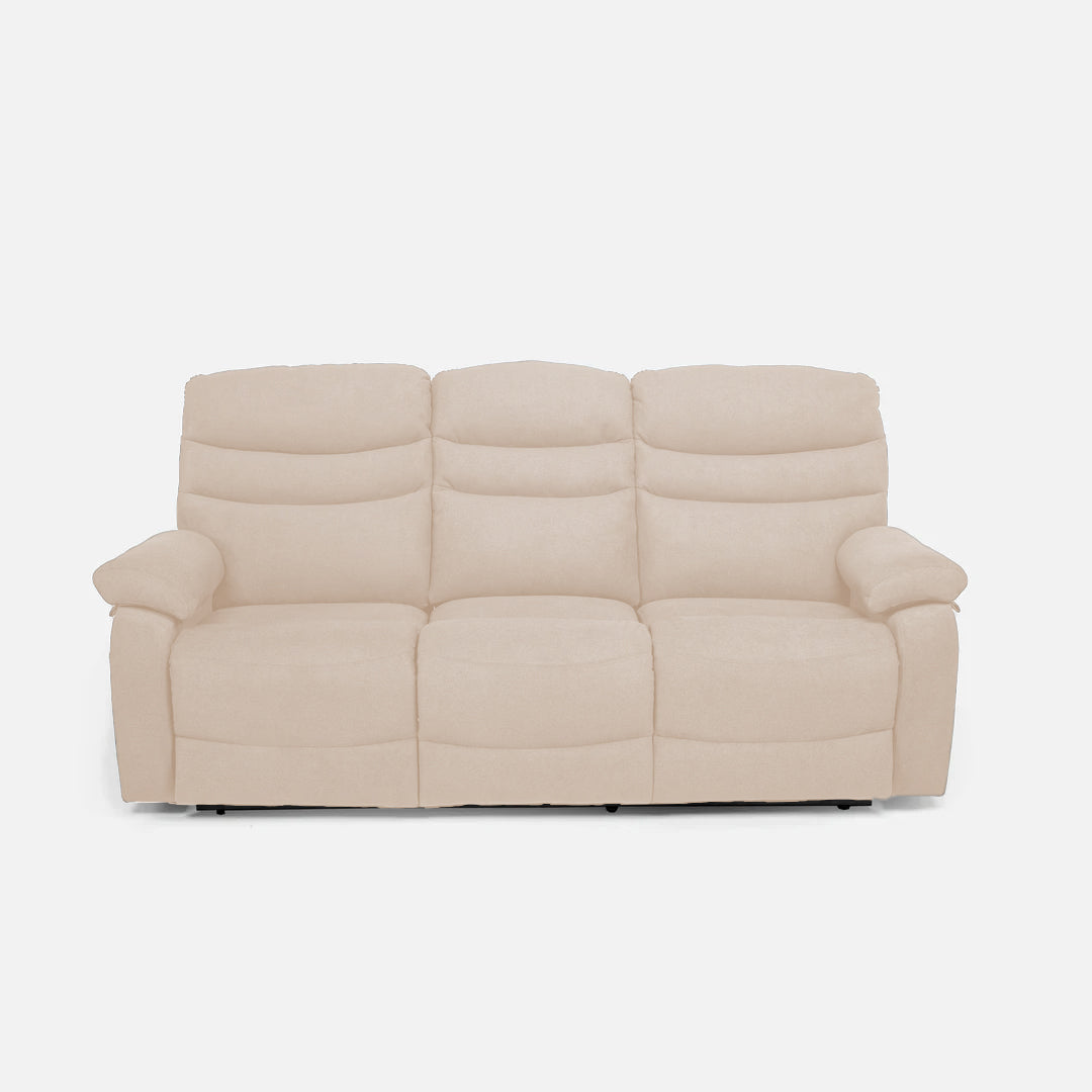 Vivo 3 Seater Cream Manual Recliner