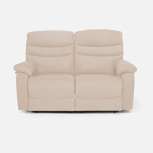 Vivo 2 Seater Cream Manual Recliner