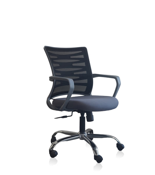 Kabil Mid Back Office Chair - Grey Back & Grey Seat