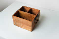 Rugged Wood Cutlery Caddy/Holder