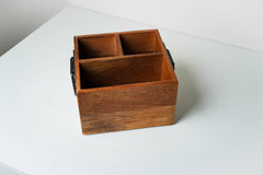 Rugged Wood Cutlery Caddy/Holder