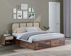 Queen Amara Box Bed in Sheesham