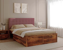 Irene Sheesham Bed Drawer Storage - Queen Size