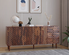 Chevora Toshi Sideboard With 3 shutters and 3 drawers in Sheesham