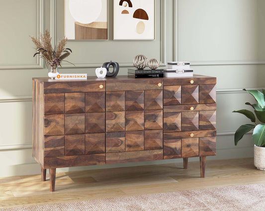 Nova Toshi Sideboard with 2 shutters and 3 drawers in Sheesham