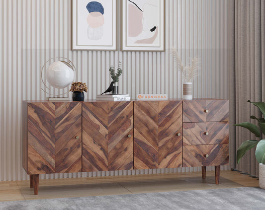 Chevora Toshi Sideboard With 3 shutters and 3 drawers in Sheesham