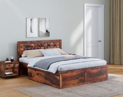 Queen Nova Drawer Bed in Sheesham