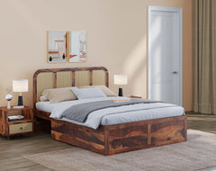 King Amara Drawer Bed in Sheesham