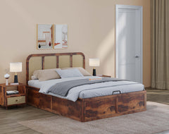 Amara Queen Size Sheesham Bed - Hydraulic Storage