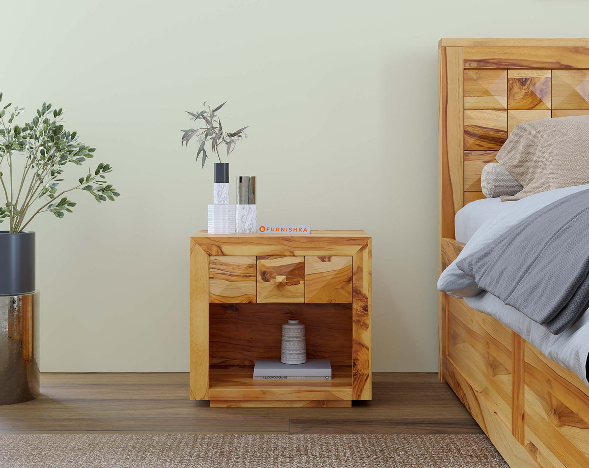 Teeva Bedside Table in Teak