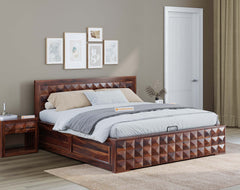 Nisha Queen Size Bed with Hydraulic Storage