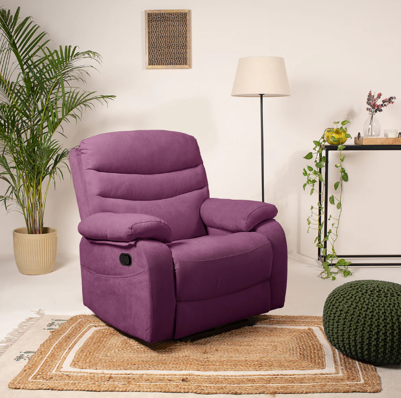 Vivo 1 Seater Purple Rotation Manual Recliner