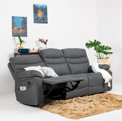 Vivo 3 Seater Ash Manual Recliner