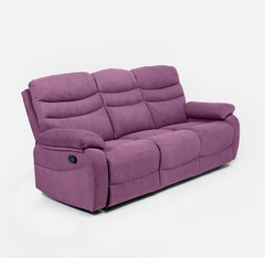 Vivo 3 Seater Purple Manual Recliner