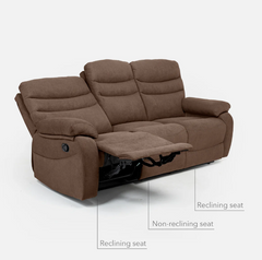 Vivo 3 Seater Oak Manual Recliner