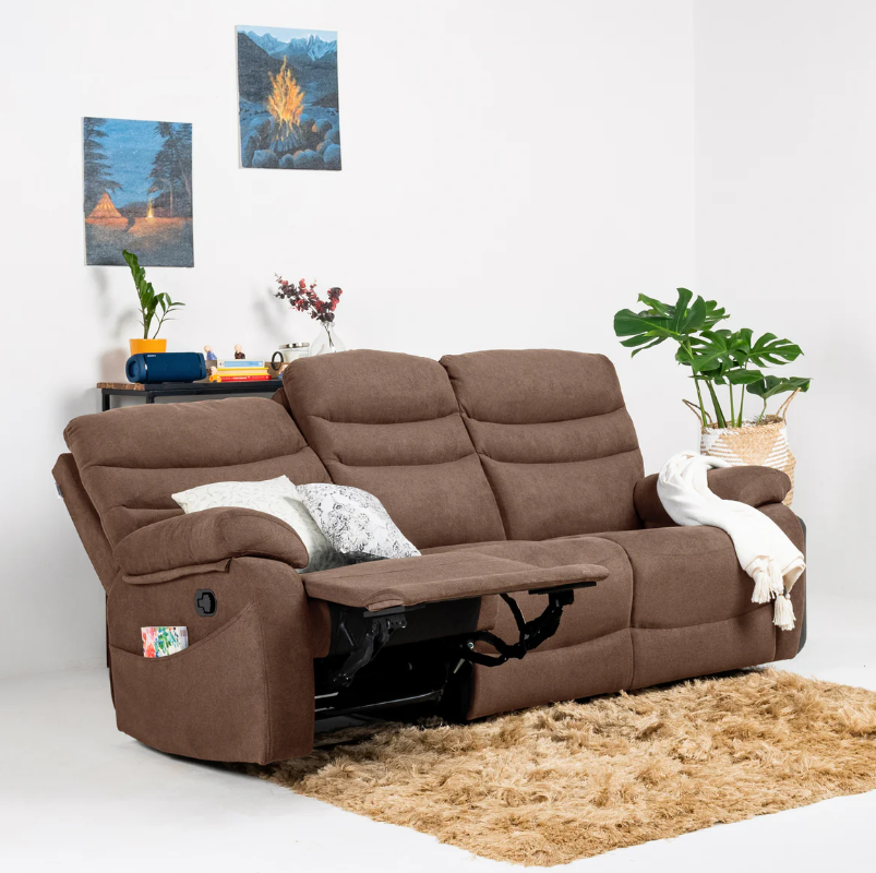 Vivo 3 Seater Oak Manual Recliner