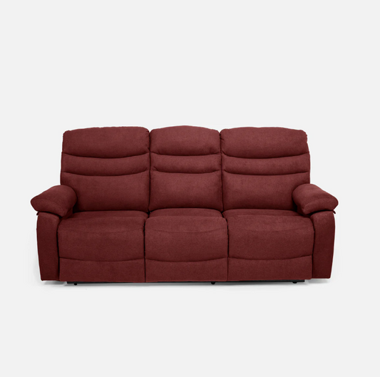 Vivo 3 Seater Maroon Manual Recliner