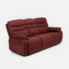 Vivo 3 Seater Maroon Manual Recliner