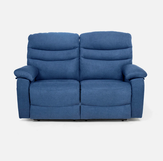 Vivo 2 Seater Blue Manual Recliner