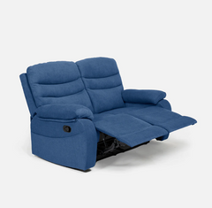 Vivo 2 Seater Blue Manual Recliner