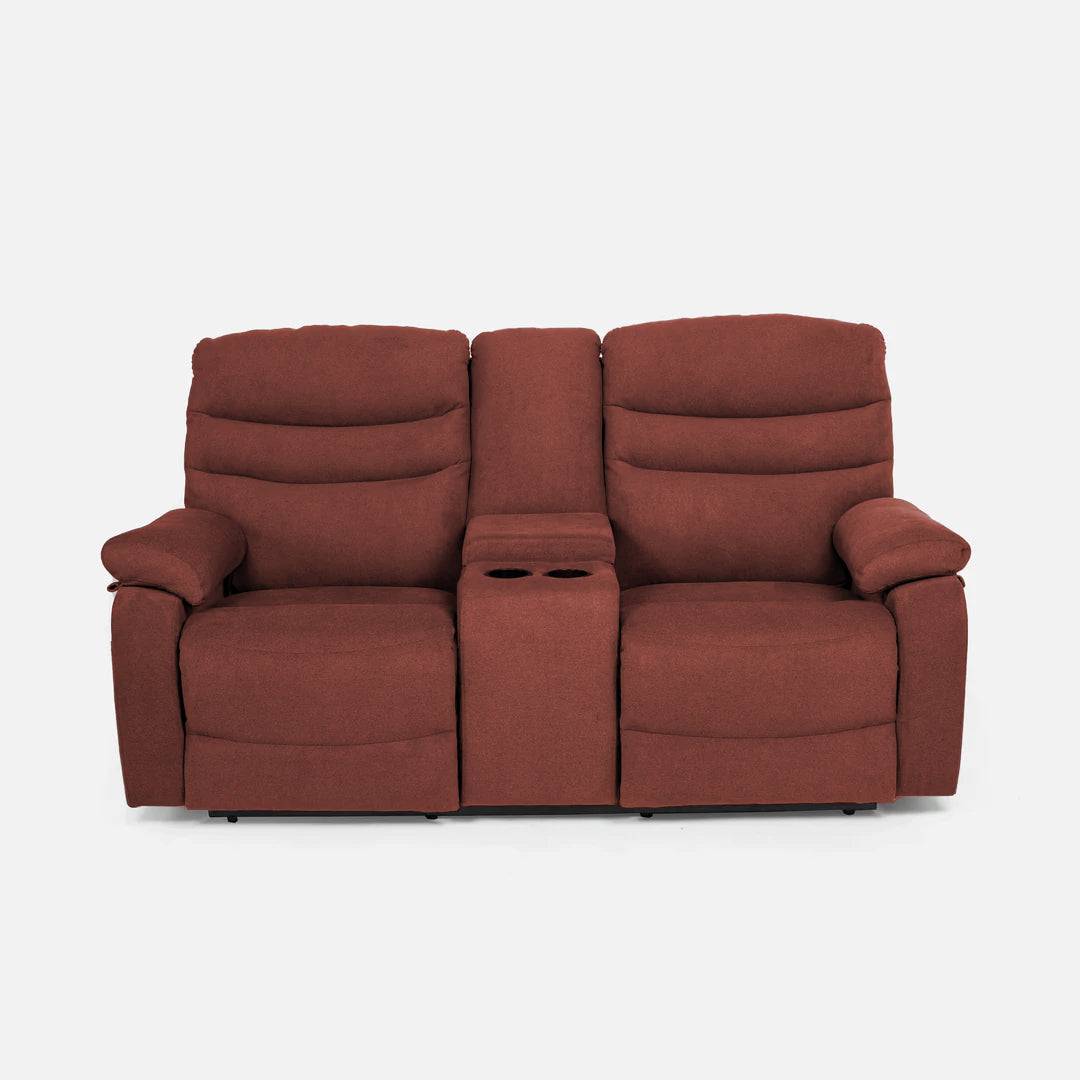 Vivo 2 Seater Tabasco Manual Recliner with Console