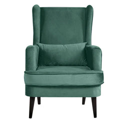 Genoa Wing Chair Velvet Green