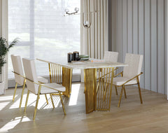 Barolo Dining Table with Australian Onyx Top - 4 Seater