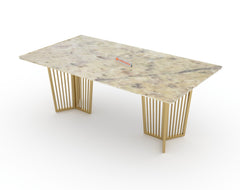 Barolo Dining Table with Australian Onyx Top - 6 Seater