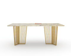 Barolo Dining Table with Australian Onyx Top - 6 Seater