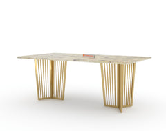 Barolo Dining Table with Australian Onyx Top - 6 Seater