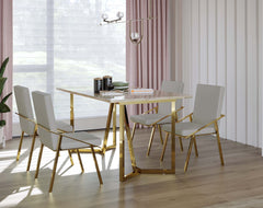 Olzaa Dining Table with Australian Onyx Top - 4 Seater