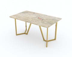 Olzaa Dining Table with Australian Onyx Top - 4 Seater