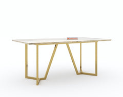 Olzaa Dining Table with Australian Onyx Top - 6 Seater