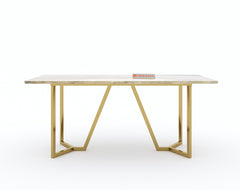 Olzaa Dining Table with Australian Onyx Top - 6 Seater