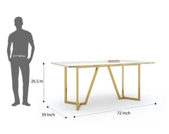 Olzaa Dining Table with Australian Onyx Top - 6 Seater