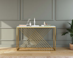 Xero Console Table with White Engineered Marble Top